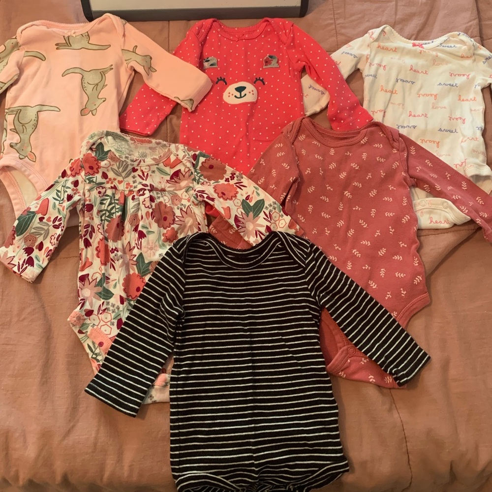 Carters 3 month long sleeve onesie bundle